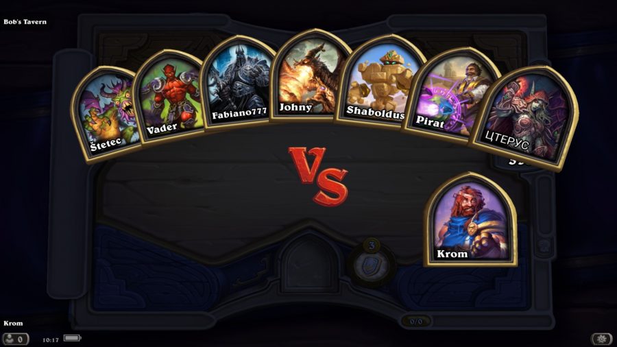 A picture of characters in Hearthstone battlegrounds.