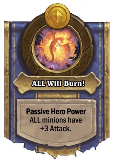 The All Will Burn! card in Hearthstone battlegrounds