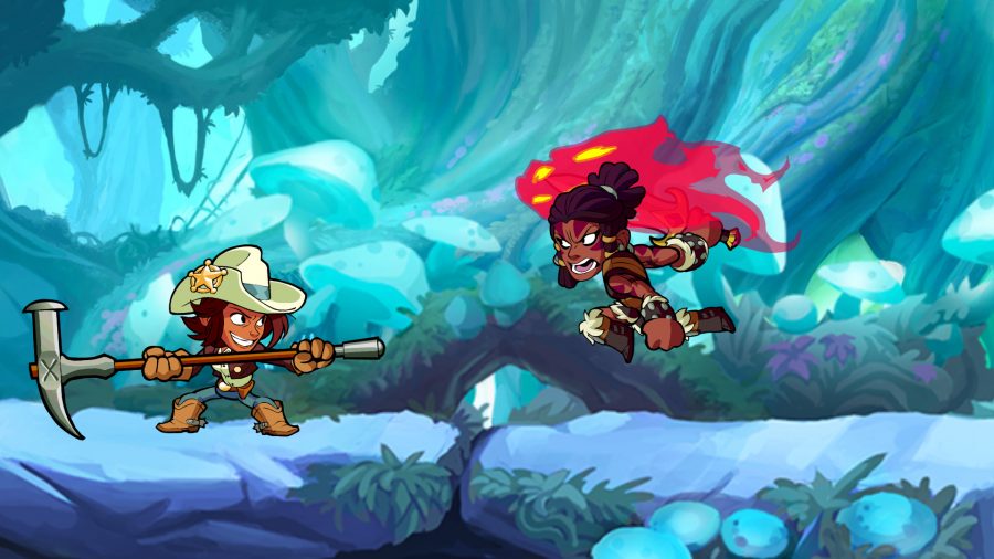 Two characters fight each other in Brawlhalla