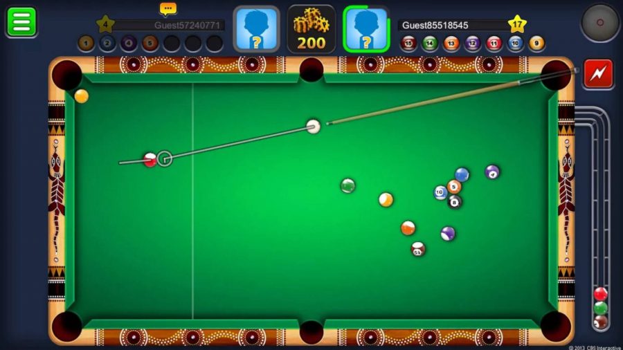 An 8 Ball Pool game in action