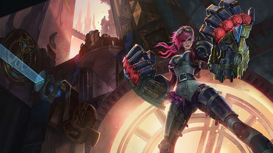Vi posing in a piece of key art for League of Legends: Wild Rift