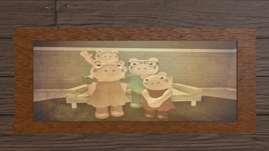 A screenshot from the Roblox Piggy game