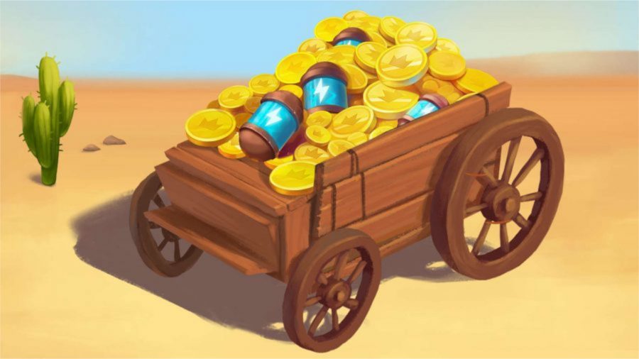 A wagon full of coins, the owner must have redeemed some of our Coin Master free spins links
