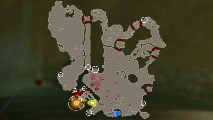 All nine of the Korok Seed locations in Urbosa, the Gerudo Chief