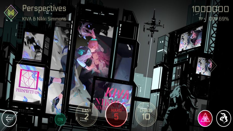 Aroma's character screen in Cytus 2