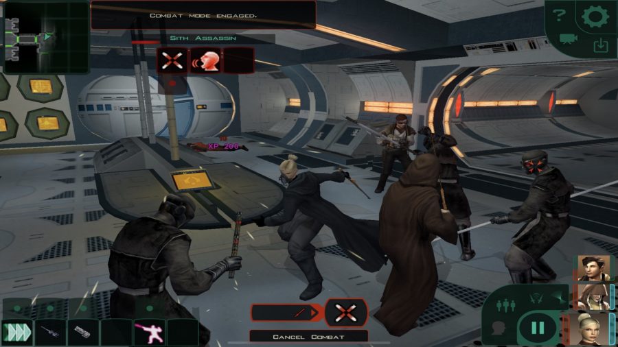 Knights of the Old Republic 2 combat