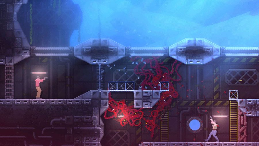 A side-scrolling Carrion level