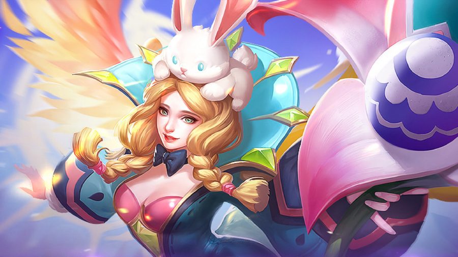 A Mobile Legends hero in a flower costume