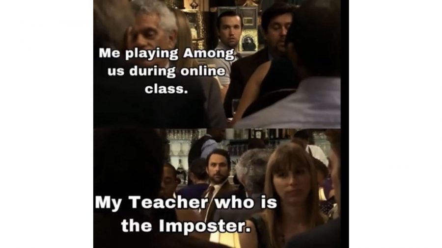An Among Us meme featuring characters from It's Always Sunny in Philadelphia