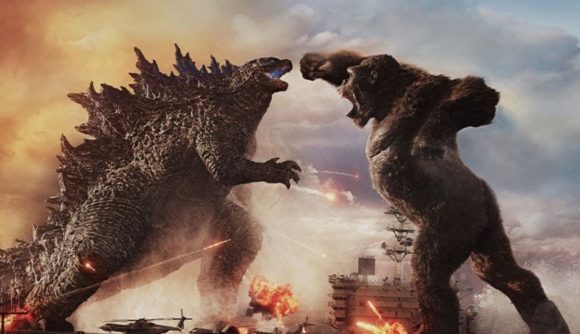 Godzilla fighting King Kong