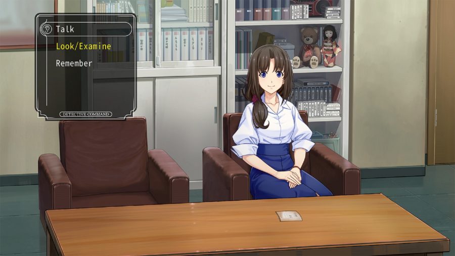 A girl sitting at a desk