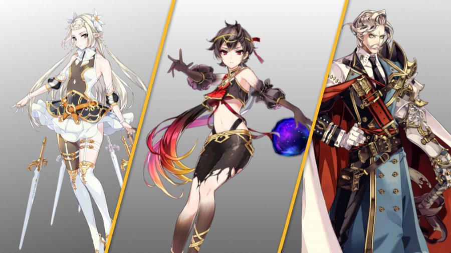 Epic Seven characters, Iseria, Specter Tenebria and Charles