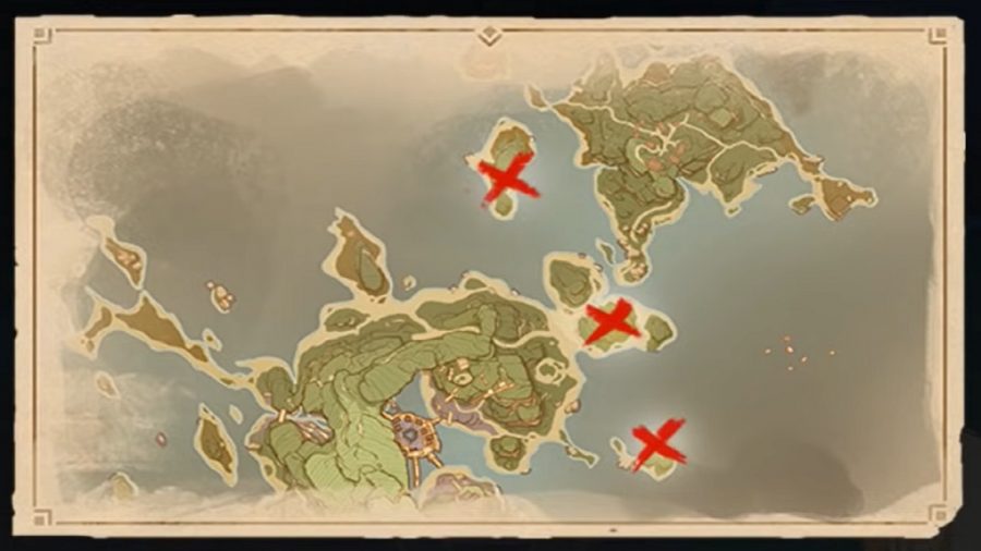 A map of all the canon locations