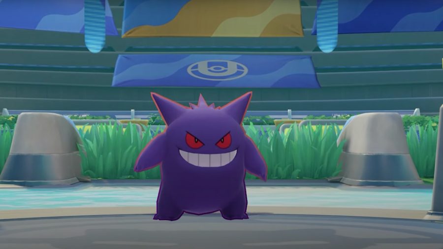 Pokémon Unite's Gengar smiling at the camera