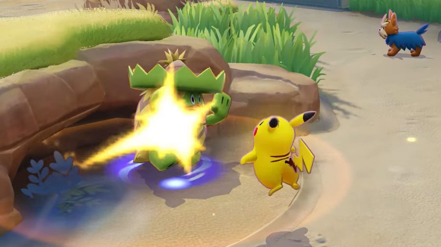 Pikachu unleashing a lighting attack on an enemy