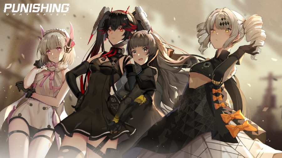 A group of Punishing: Gray Raven characters against a dark background