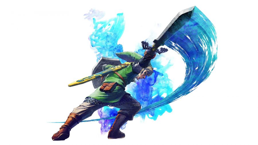 Link slashing his sword