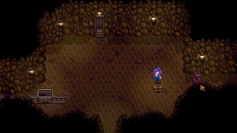 Stardew Valley's Abigail standing in the mines