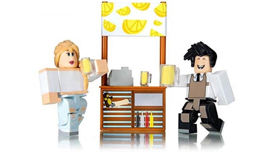 Roblox toy characters selling lemonade