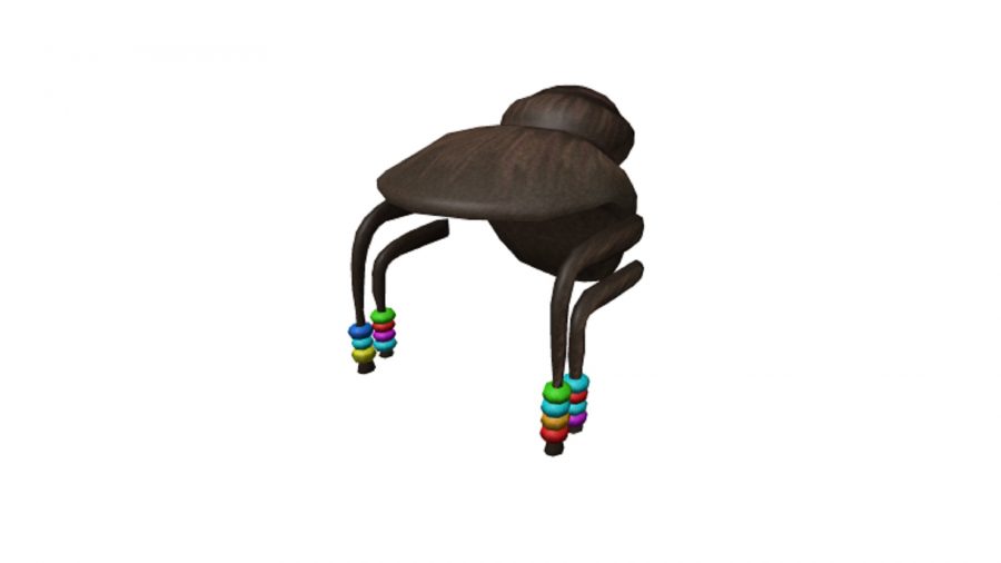 Some colourful braids, as part of our free Roblox hair guide.