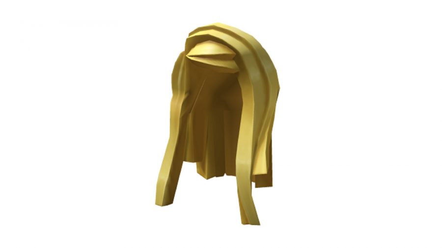 Straight blonde hair, as part of our free Roblox hair guide