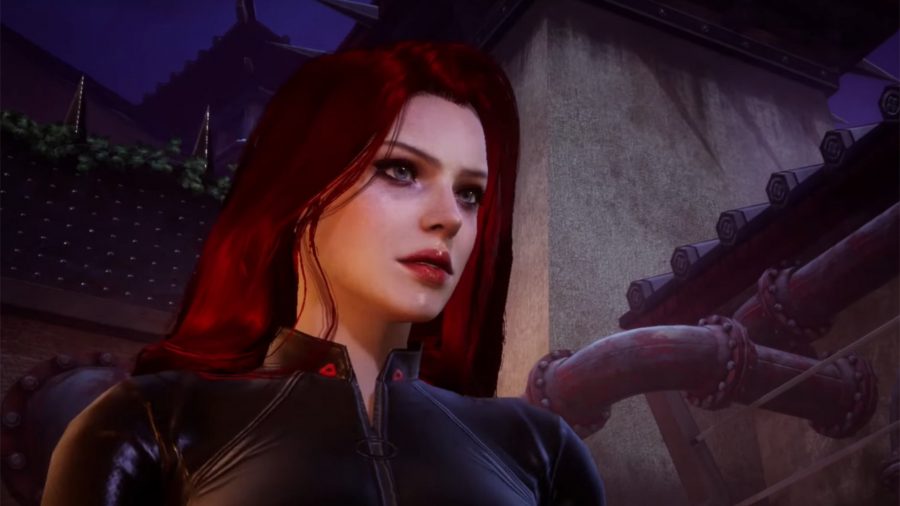 close up of Black Widow in Marvel Future Revolution