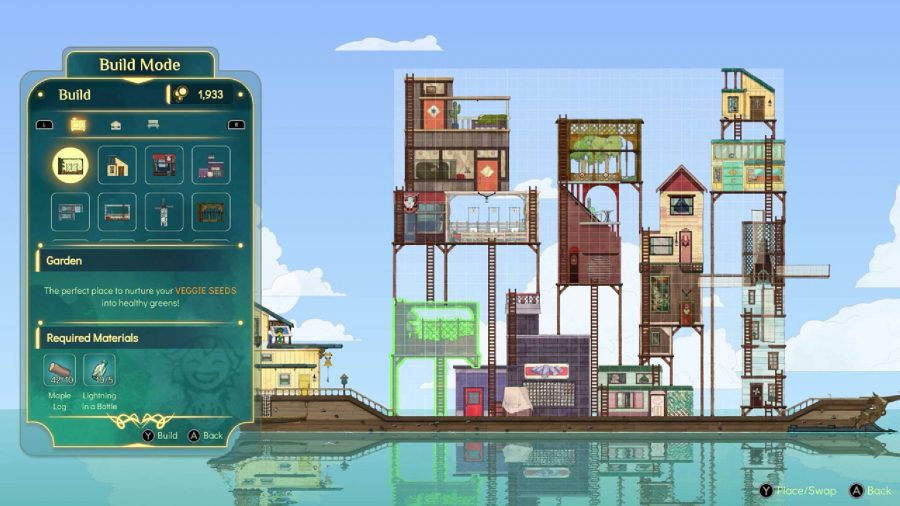 The menu is shown allowing players to arrange and organise different rooms on a ship.