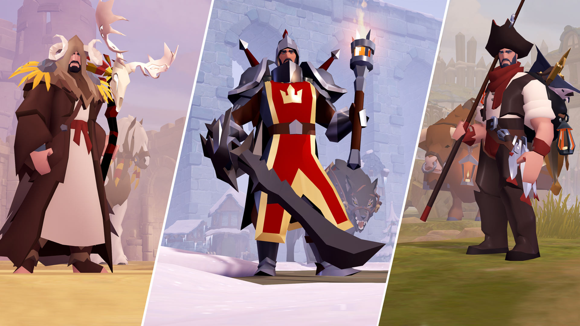 Albion Online you are what you wear; three outfits, changing the character's class
