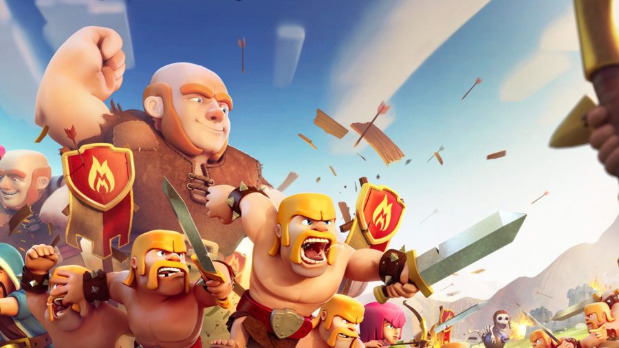 Clash of Clans cheat; promotional image showing multiple heroes on the battlefield