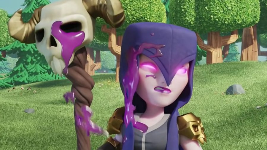 Clash of Clans cheats; witch covered in elixir 