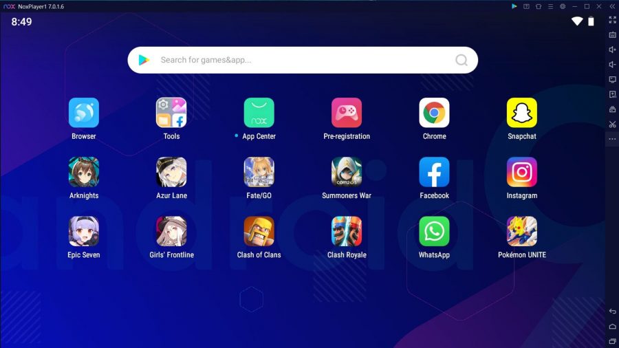 A desktop showing multiple mobile apps