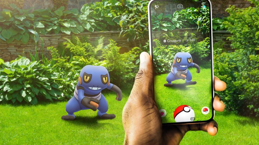 Best mobile adventure games; Pokémon GO player aiming at a creature