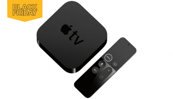 Apple TV 4k remote and box
