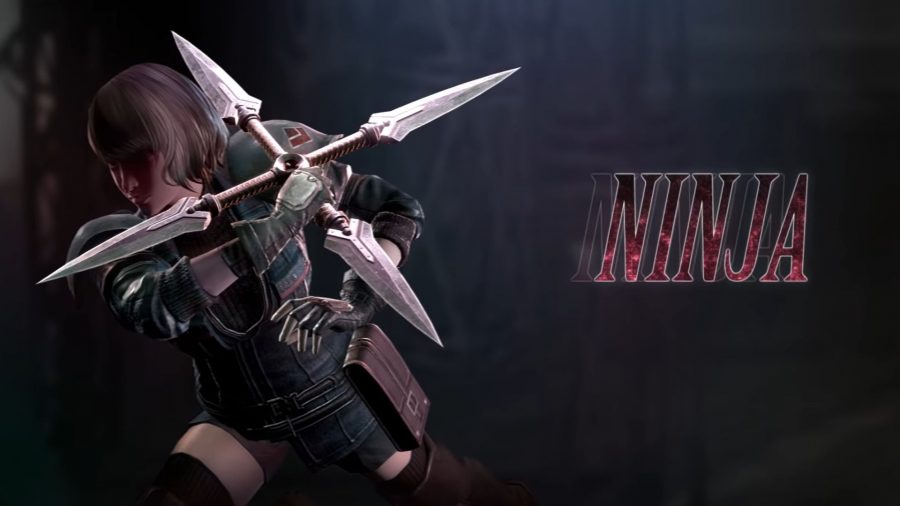 A ninja from Final Fantasy: First Soldier wielding a shuriken