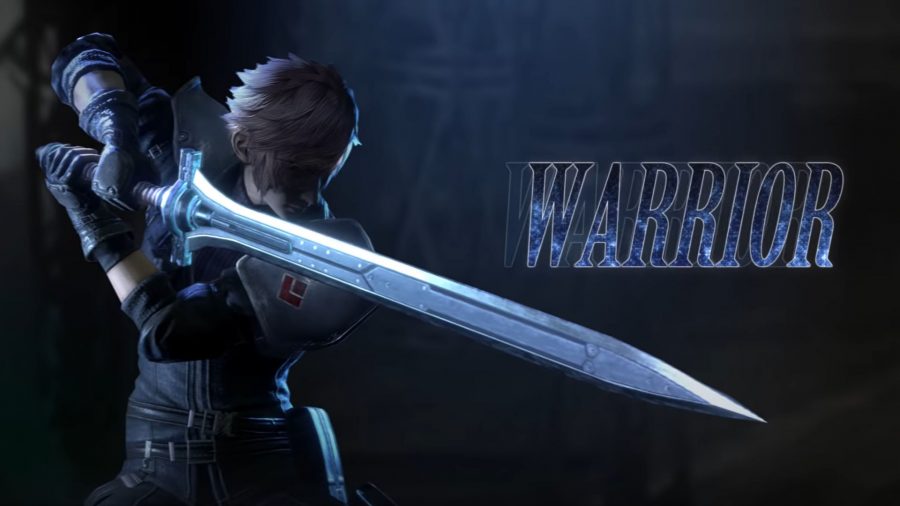 A warrior in Final Fantasy: First Soldier wielding a sword
