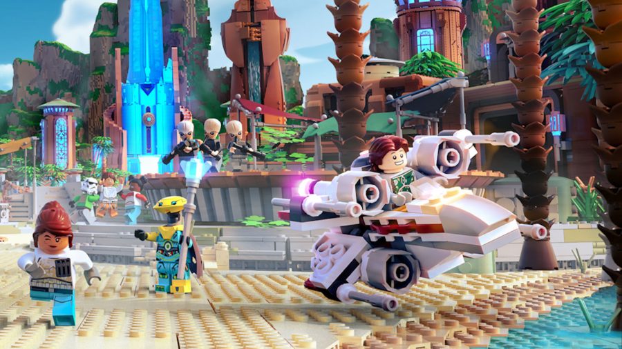 Lego Star Wars: Castaway promotional image showing multiple characters inspired by the Star Wars universe