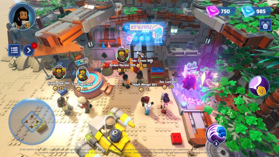 LegoLego Star Wars: Castaways screenshot of gameplay showing a social hub
