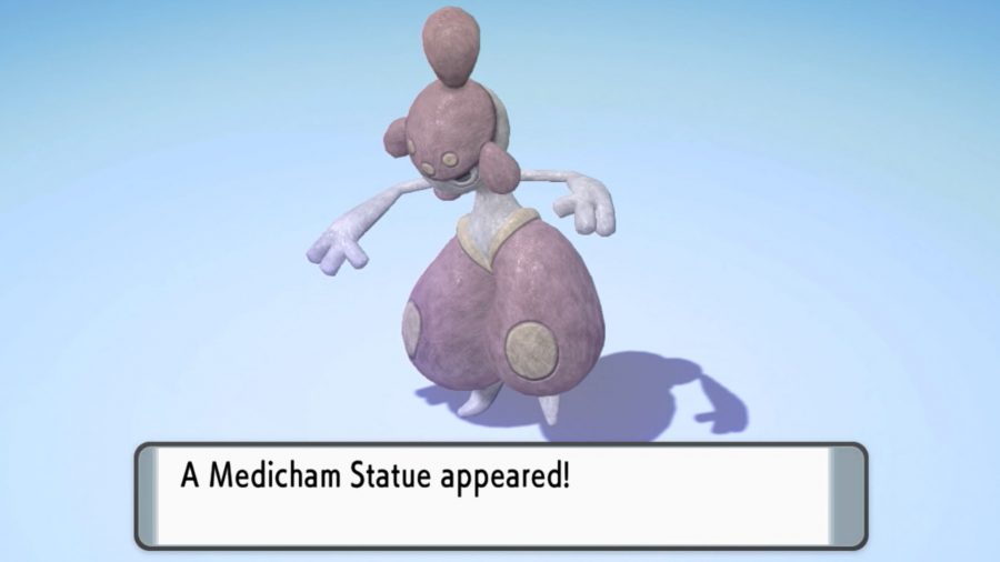Pokémon BDSP Underground Medichan statue