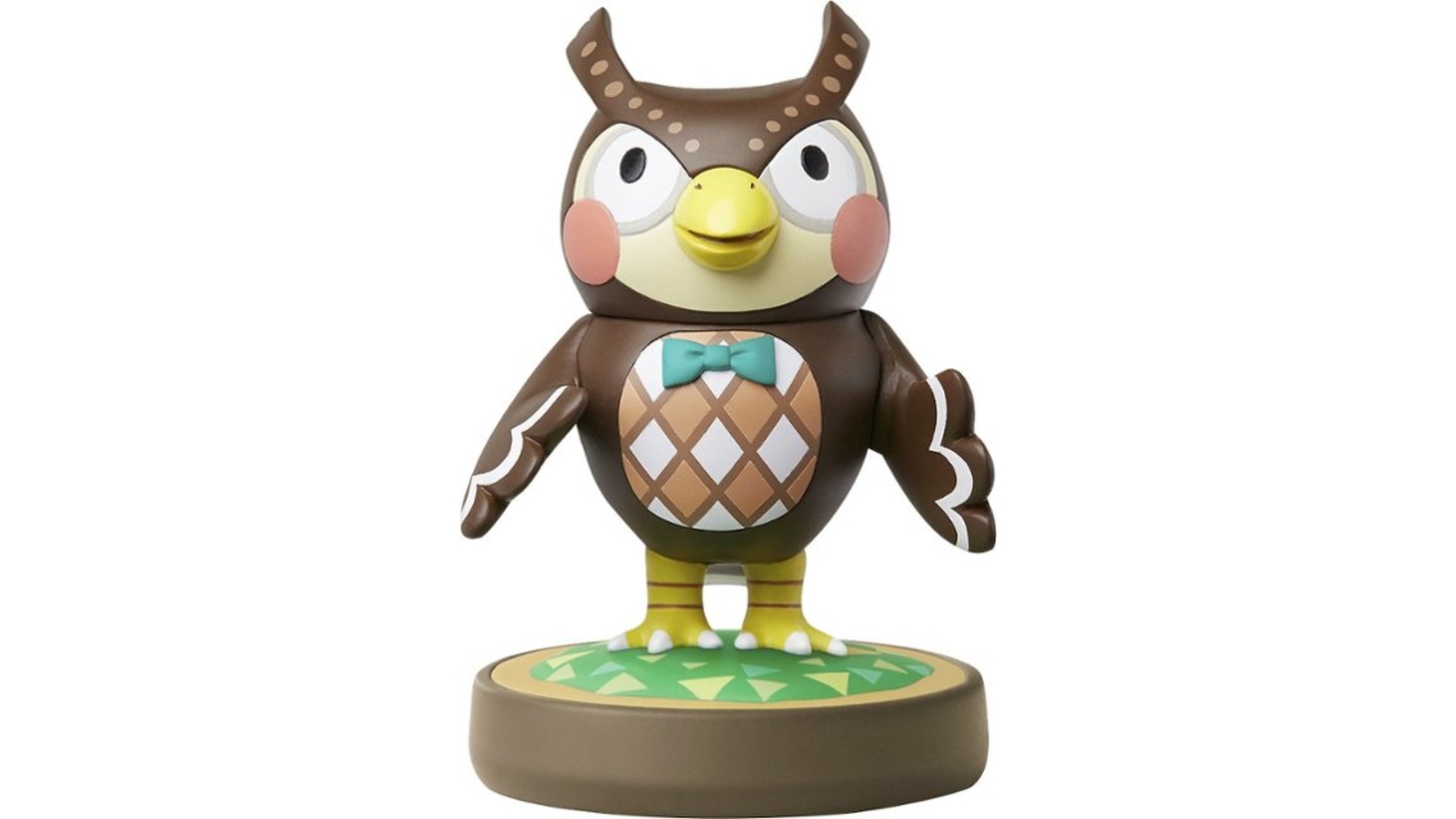 A Blathers Amiibo on a white background.