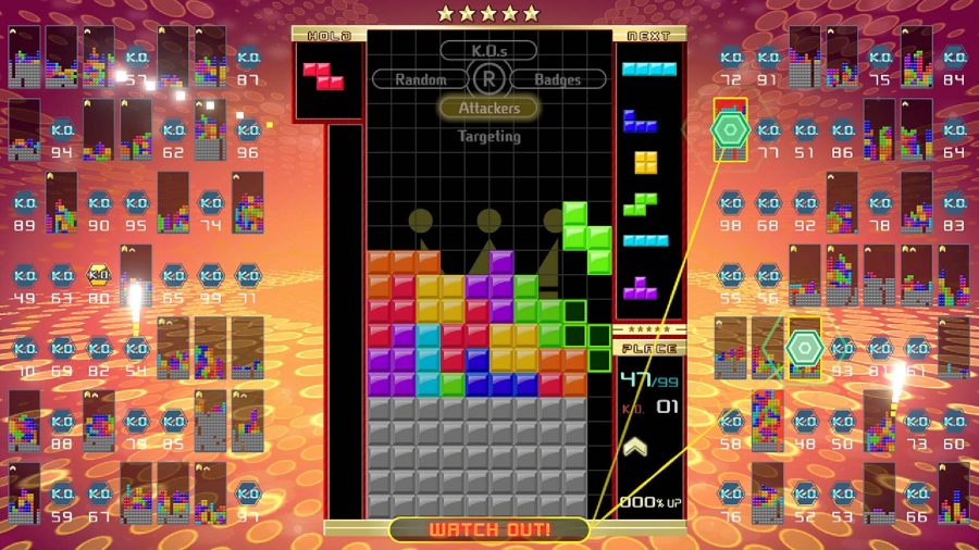 Multiple games of Tetris are being played at once on screen 