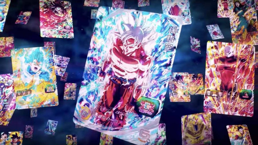 Characters from Dragon Ball Super appear on cards 