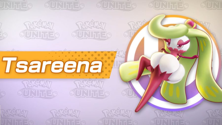 Pokémon Unite Tsareena with its name plate