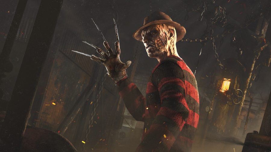 Freddy Krueger standing in a dark building