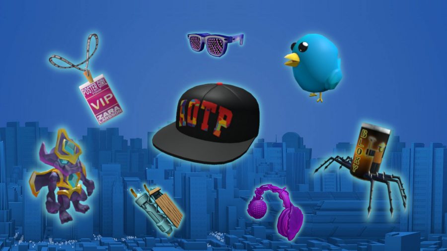 A group of items you can get for free using Roblox promo codes