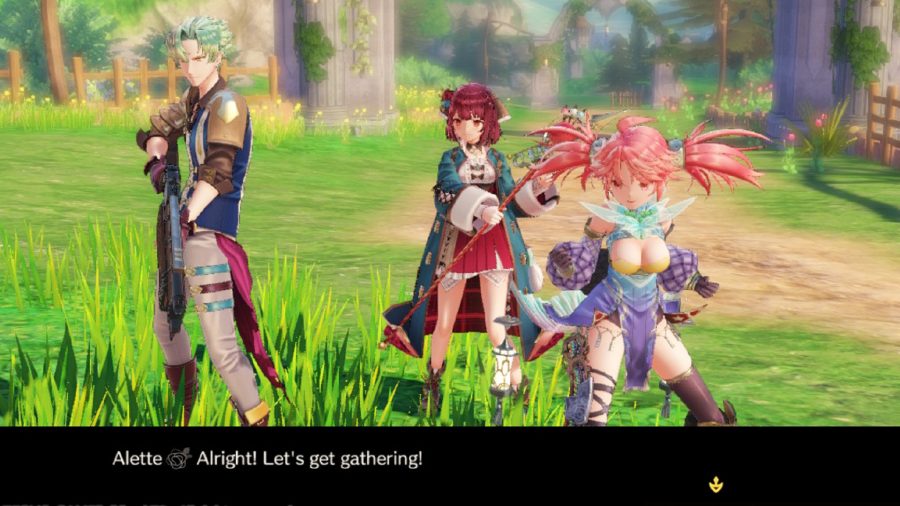 A group of Atelier Sophie 2 characters preparing to gather