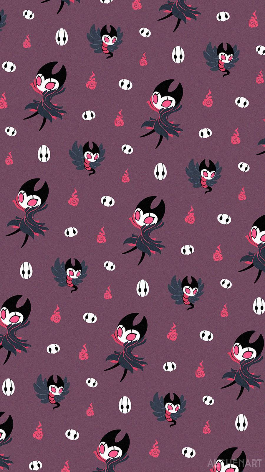 A pattern based on the Grimm Troupe from Hollow Knight 