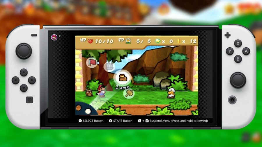 Paper Mario is being played on Nintendo Switch Online