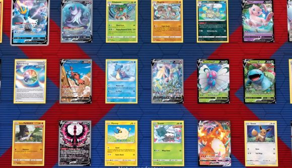 Assorted cards from the Pokémon Trading Card Game Live