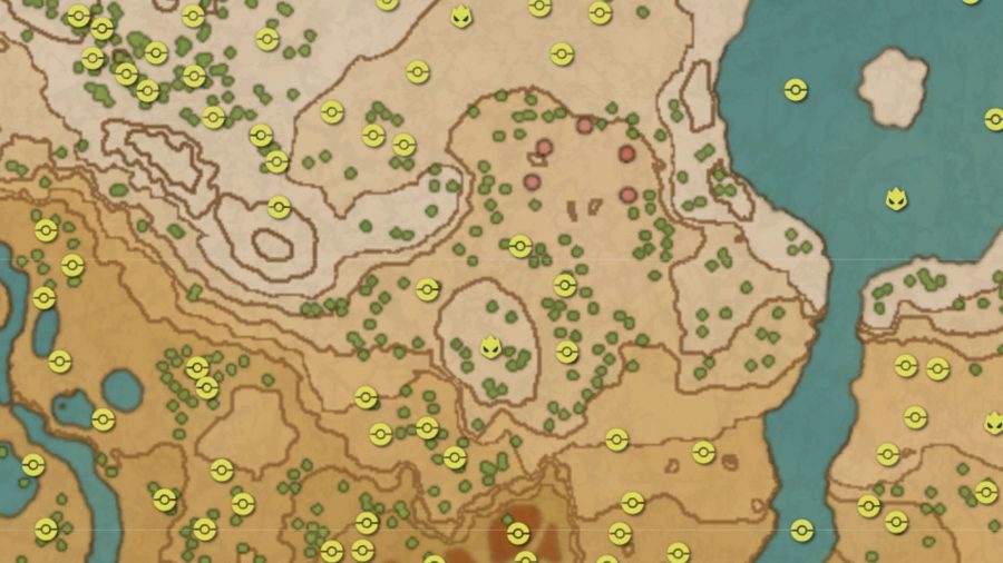 Topographic maps of Hisui, Pokémon Legends: Arceus, and Hokkaido