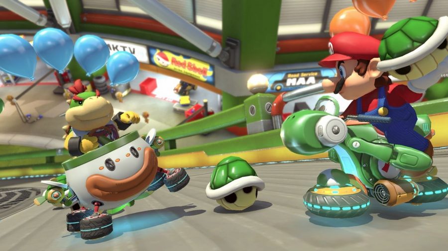 A screenshot from one of the best Mario games, Mario Kart 8 Deluxe